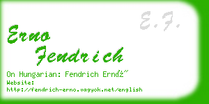 erno fendrich business card